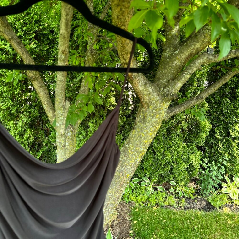 Black Cowl Neck Mini Dress – Open Strappy Back - Picture 3 of 7